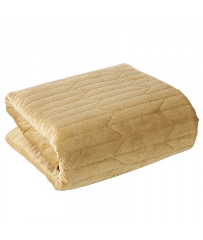 Narzuta velvet Sofia 1 170x210 miodowa Eurofirany Narzuta velvet Sofia 1 170x210 miodowa