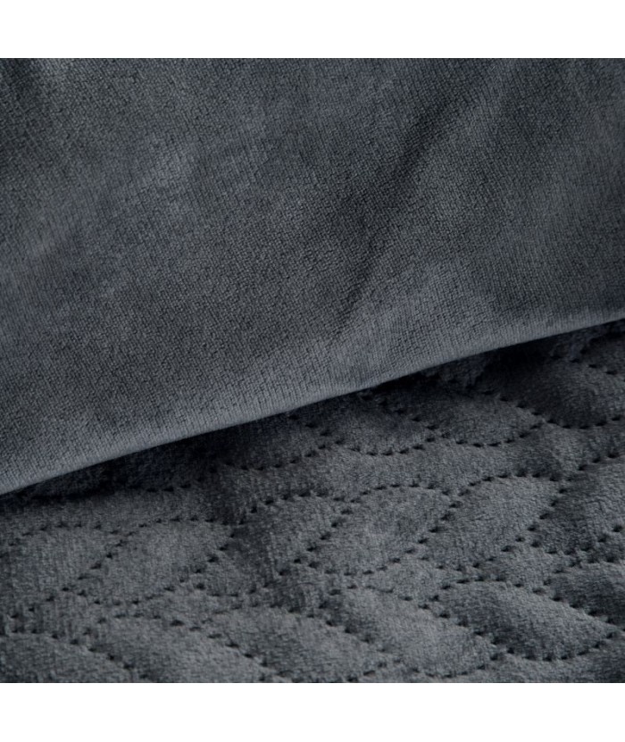 Narzuta velvet Alita 220x240 srebrna Eurofirany Narzuta velvet Alita 220x240 srebrna