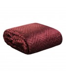 Narzuta velvet Elizia 220x240 bordowa