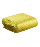 Narzuta velvet Elizia 220x240 musztardowa