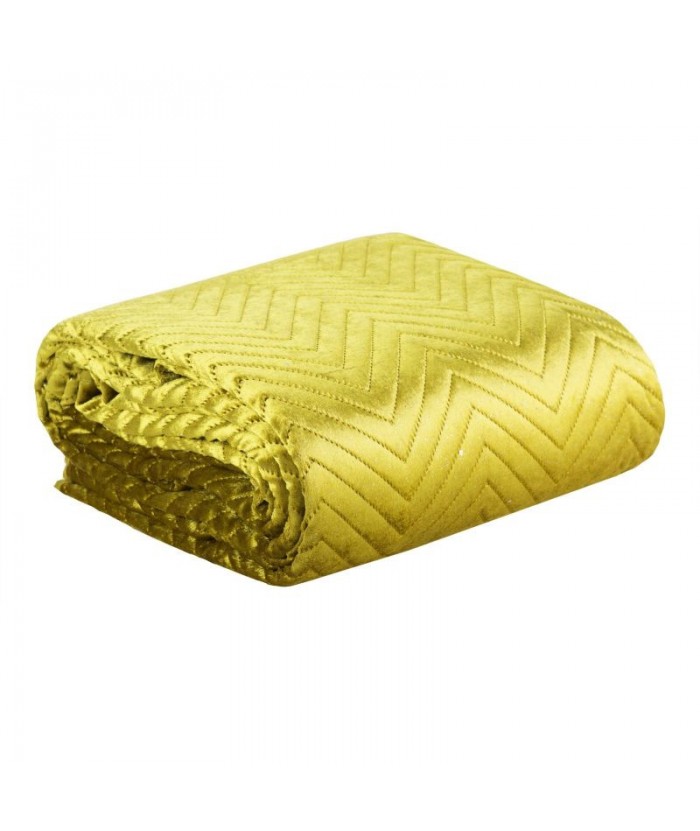 Narzuta velvet Elizia 220x240 musztardowa Eurofirany Narzuta velvet Elizia 220x240 musztardowa