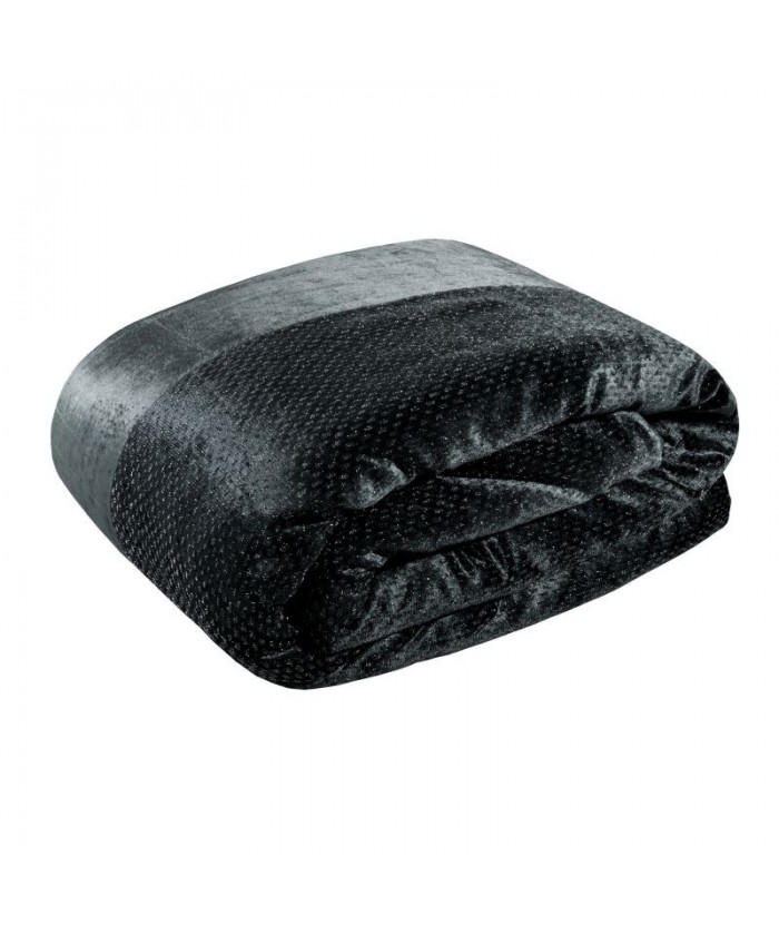 Narzuta velvet Mady 220x240 grafitowa Eurofirany Narzuta velvet Mady 220x240 grafitowa