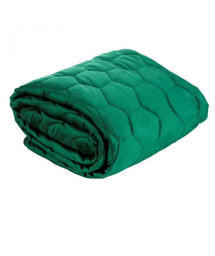Narzuta velvet Greg 220x240 ciemnozielona Eurofirany Narzuta velvet Greg 220x240 ciemnozielona
