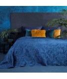 Narzuta velvet Stela 220x240 granatowa