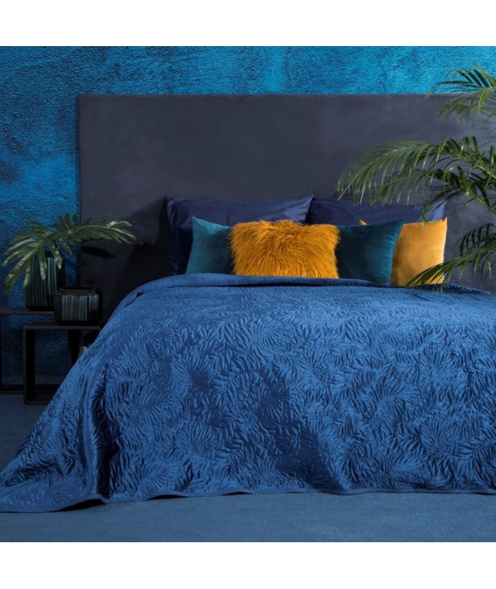 Narzuta velvet Stela 220x240 granatowa Eurofirany Narzuta velvet Stela 220x240 granatowa