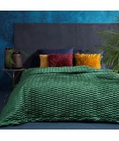 Narzuta velvet Alli 220x240 ciemnozielona