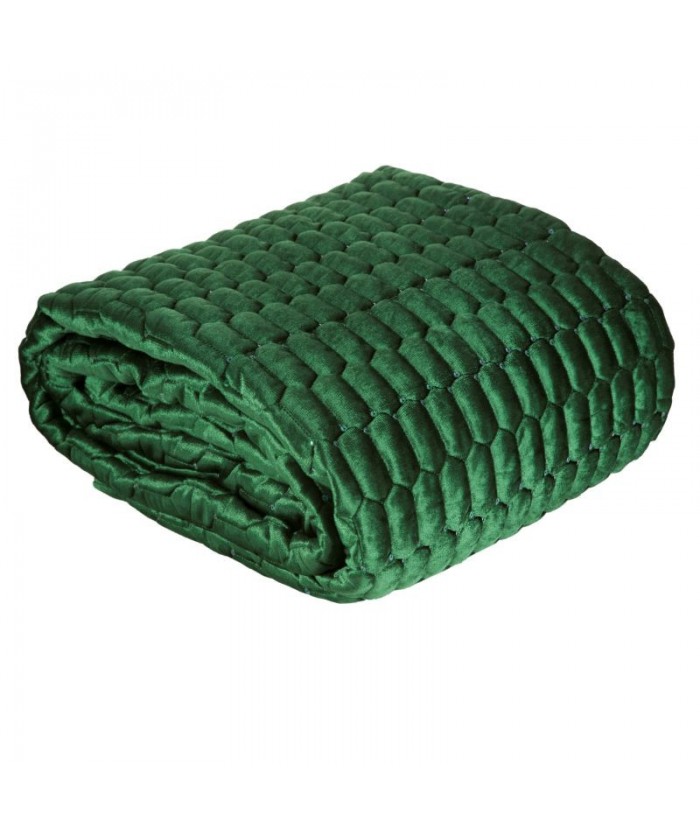 Narzuta velvet Alli 220x240 ciemnozielona