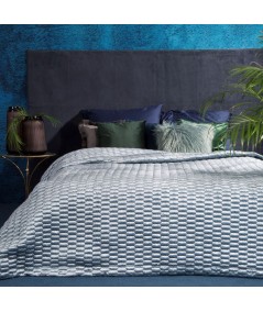 Narzuta velvet Alli 220x240 niebieska