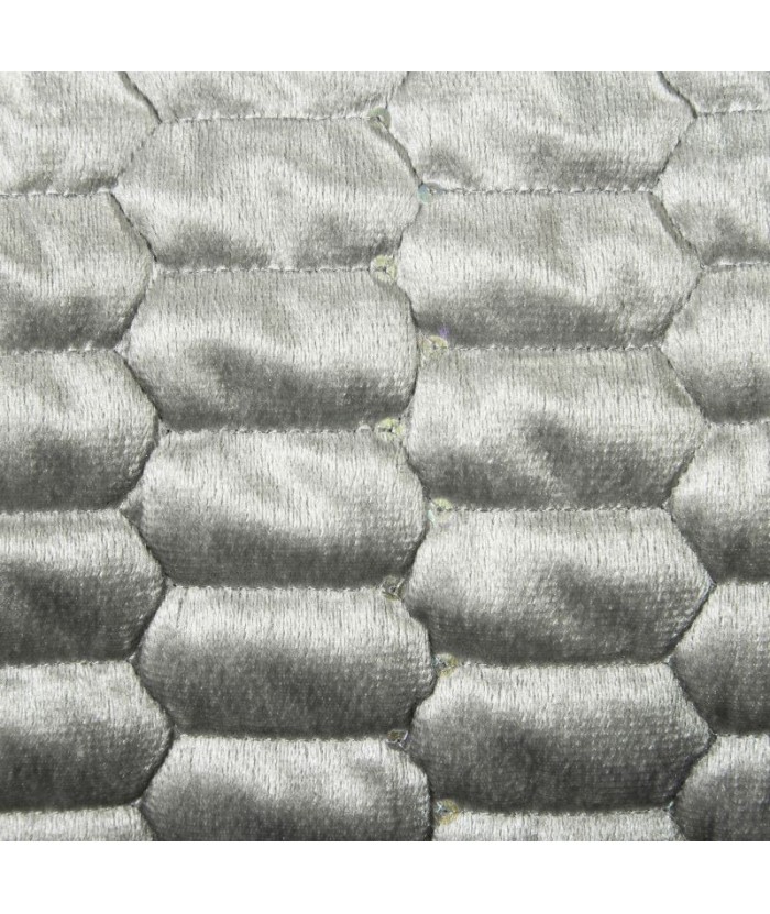 Narzuta velvet Alli 220x240 srebrna Eurofirany Narzuta velvet Alli 220x240 srebrna