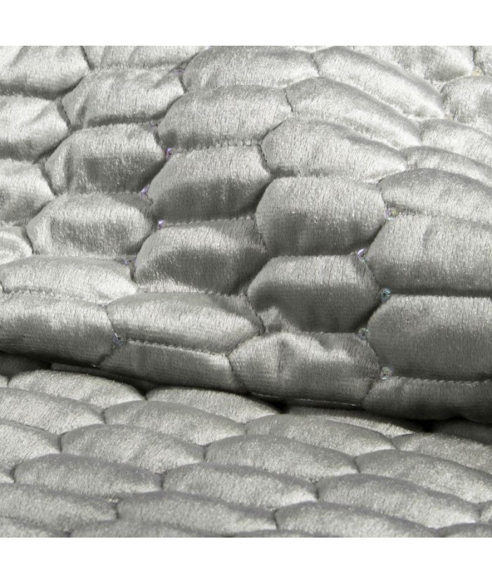 Narzuta velvet Alli 220x240 srebrna Eurofirany Narzuta velvet Alli 220x240 srebrna