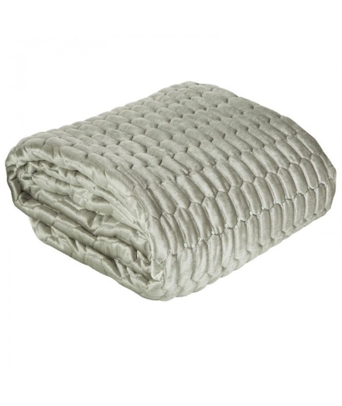 Narzuta velvet Alli 220x240 srebrna Eurofirany Narzuta velvet Alli 220x240 srebrna