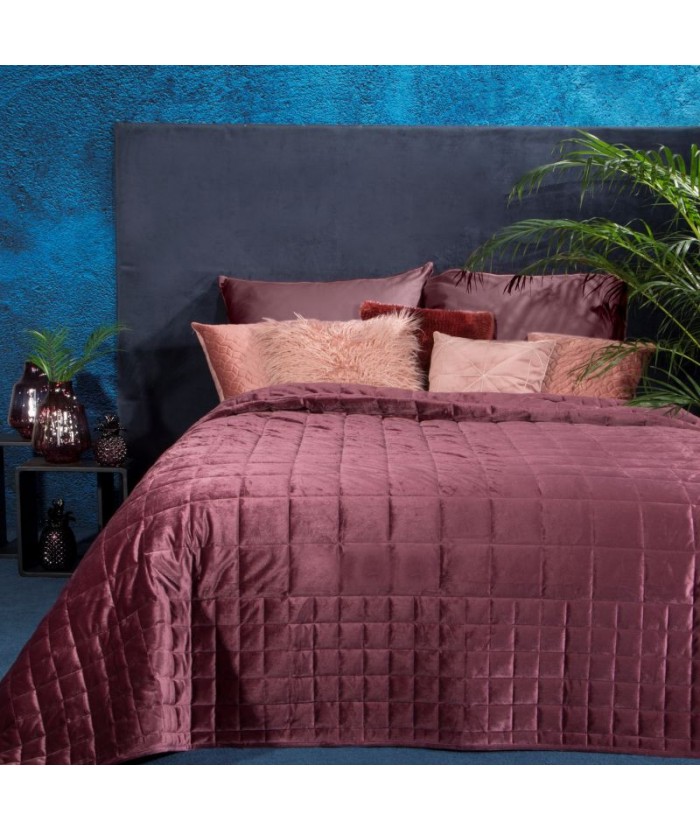 Narzuta velvet Laila 220x240 ciemnoróżowa Eurofirany Narzuta velvet Laila 220x240 ciemnoróżowa