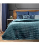 Narzuta velvet Ally 220x240 niebieska