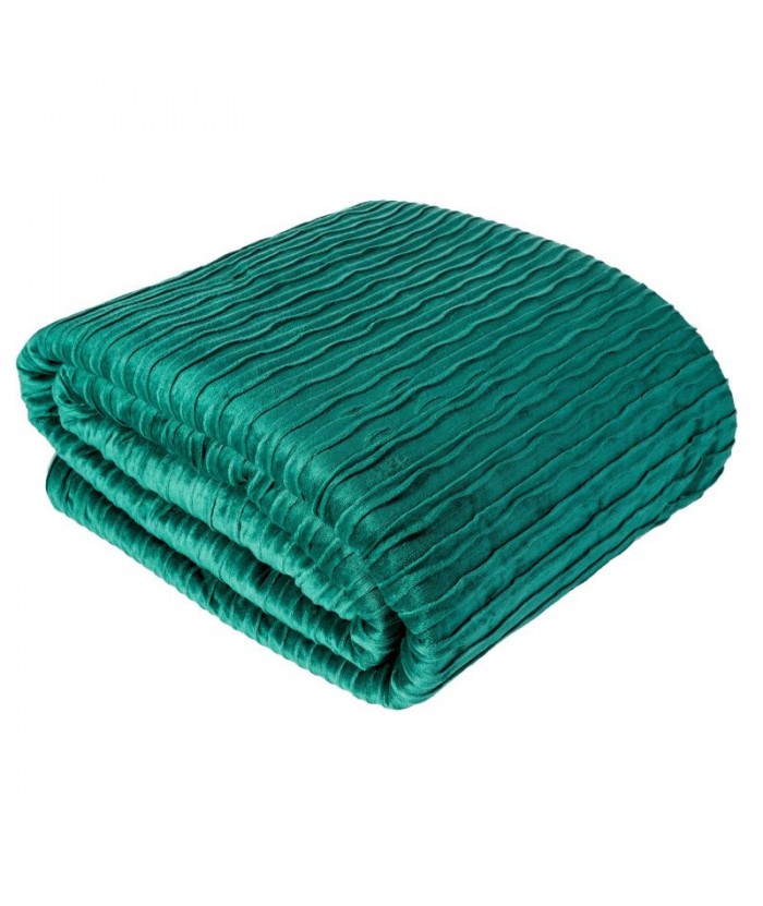 Narzuta velvet Avilla 220x240 ciemnozielona Eurofirany Narzuta velvet Avilla 220x240 ciemnozielona