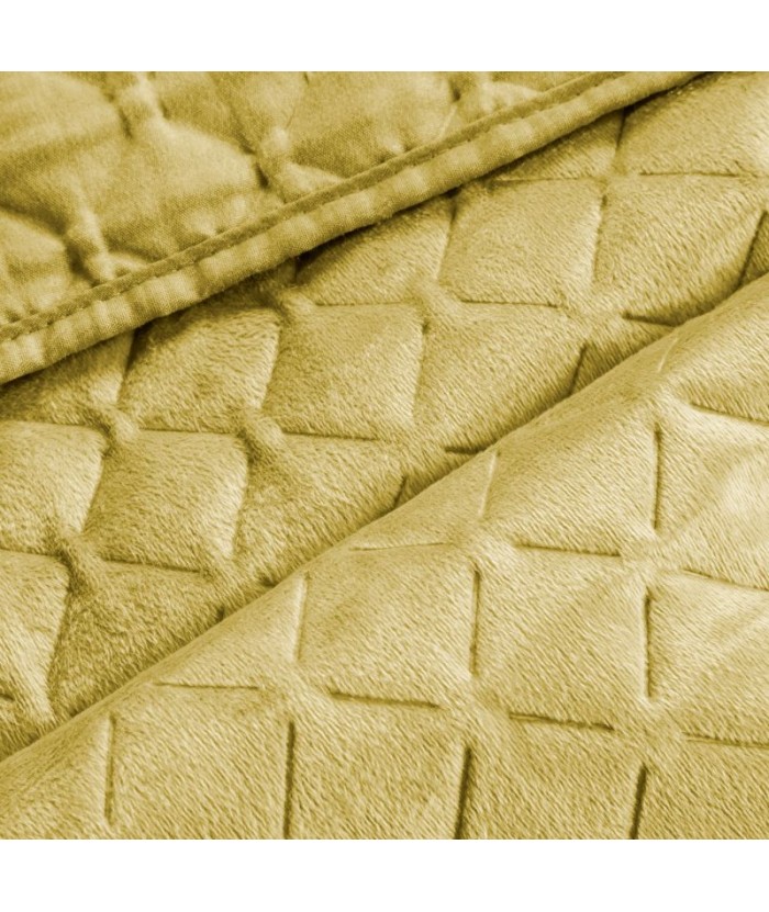 Narzuta velvet Dimon 220x240 musztarda Eurofirany Narzuta velvet Dimon 220x240 musztarda