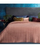 Narzuta velvet Lilian 220x240 ciemnoróżowa
