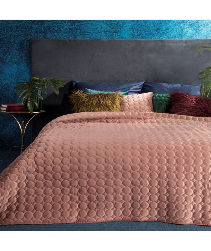 Narzuta velvet Lilian 220x240 ciemnoróżowa Eurofirany Narzuta velvet Lilian 220x240 ciemnoróżowa