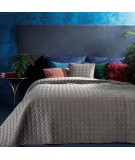Narzuta velvet Lilian 220x240 stalowa