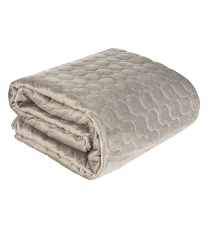 Narzuta velvet Lilian 220x240 stalowa Eurofirany Narzuta velvet Lilian 220x240 stalowa