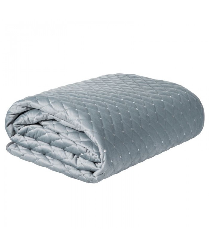 Narzuta velvet Emina 170x210 niebieska Eurofirany Narzuta velvet Emina 170x210 niebieska