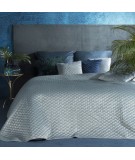 Narzuta velvet Emina 200x220 niebieska