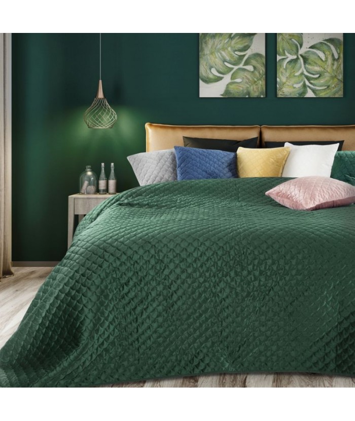 Narzuta velvet Ariel 170x210 ciemnozielona Eurofirany Narzuta velvet Ariel 170x210 ciemnozielona