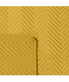 Narzuta velvet Sofia 200x220 musztardowa
