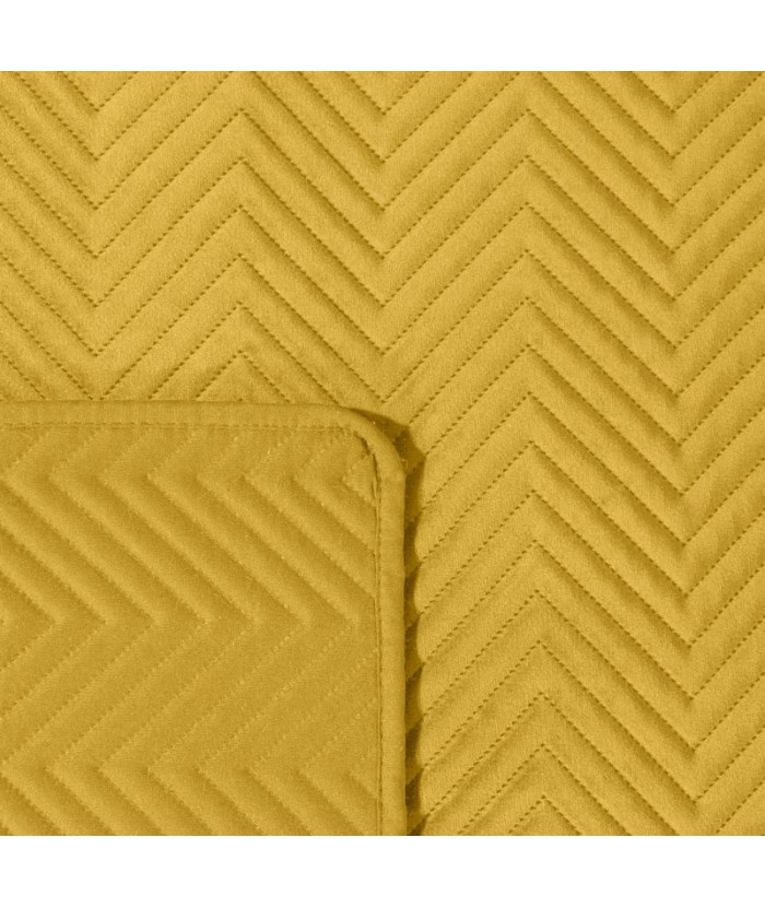 Narzuta velvet Sofia 200x220 musztardowa Eurofirany Narzuta velvet Sofia 200x220 musztardowa