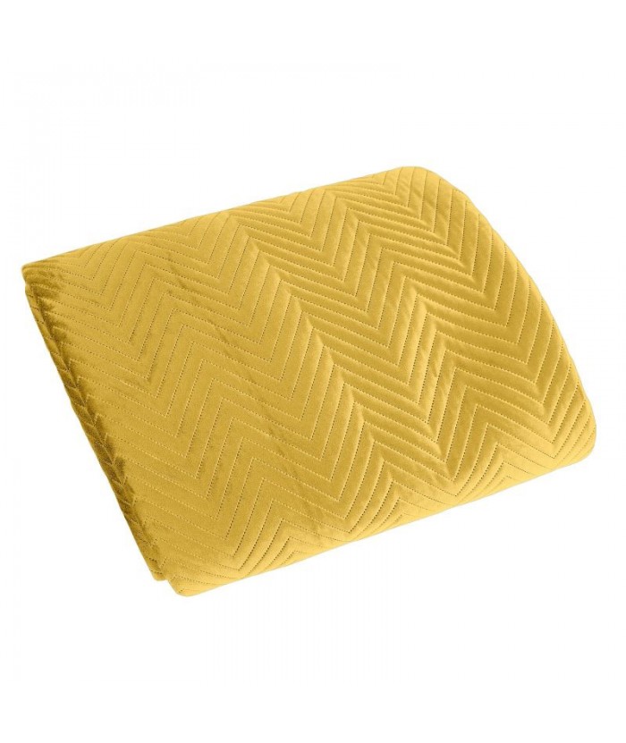 Narzuta velvet Sofia 200x220 musztardowa Eurofirany Narzuta velvet Sofia 200x220 musztardowa