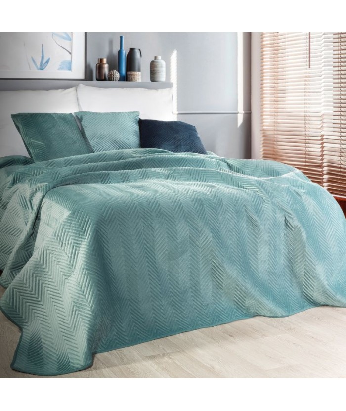 Narzuta velvet Sofia 200x220 miętowa Eurofirany Narzuta velvet Sofia 200x220 miętowa