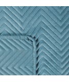 Narzuta velvet Sofia 170x210 niebieska