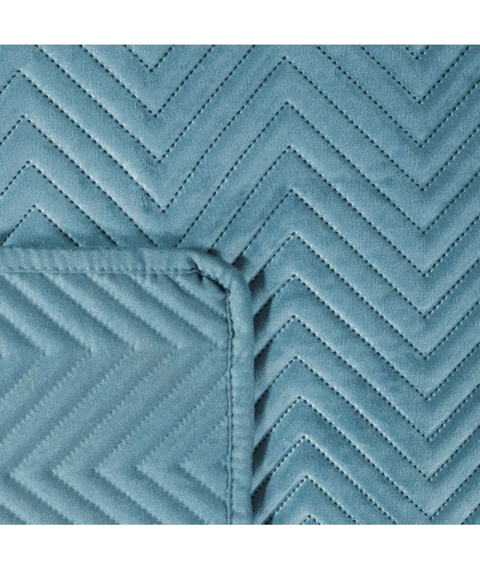 Narzuta velvet Sofia 170x210 niebieska Eurofirany Narzuta velvet Sofia 170x210 niebieska