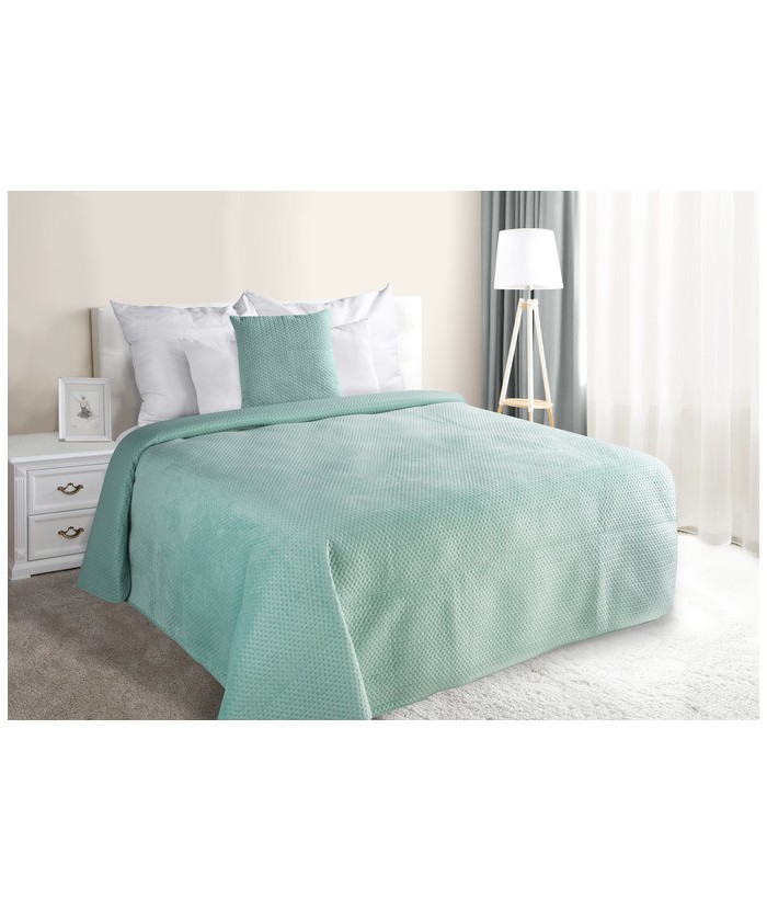 Narzuta velvet Monica 200x220 miętowa Eurofirany Narzuta velvet Monica 200x220 miętowa
