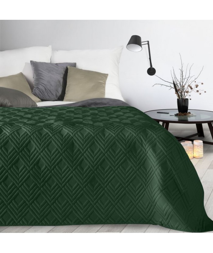 Narzuta mikrofibra Alara 1 220x240 ciemnozielona