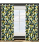 Zasłona welwetowa Livy 140x250 czarna/zielona