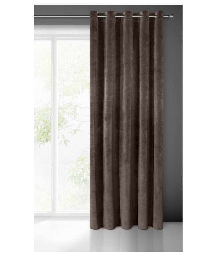 Zasłona welwetowa Villa 140x250 brązowa