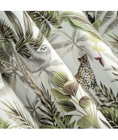 Zasłona welwetowa zaciemniająca Jungle 140x250 zielona