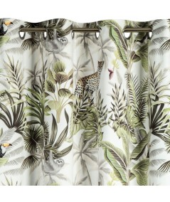 Zasłona welwetowa zaciemniająca Jungle 140x250 zielona
