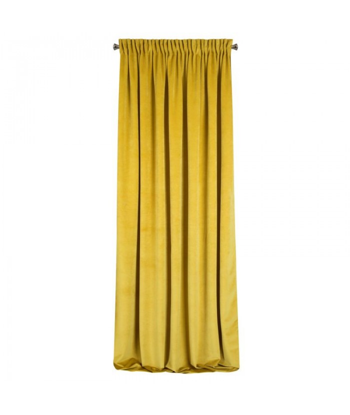 Zasłona welwetowa Villa 140x270 musztardowa Zasłona welwetowa Villa 140x270 musztardowa