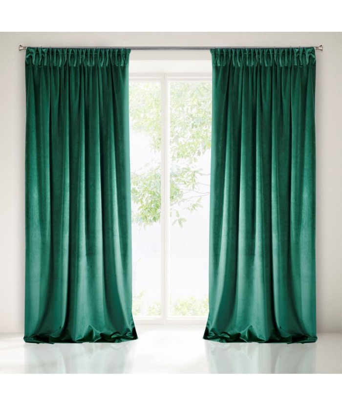 Zasłona welwetowa Villa 140x270 ciemnozielona Zasłona welwetowa Villa 140x270 ciemnozielona
