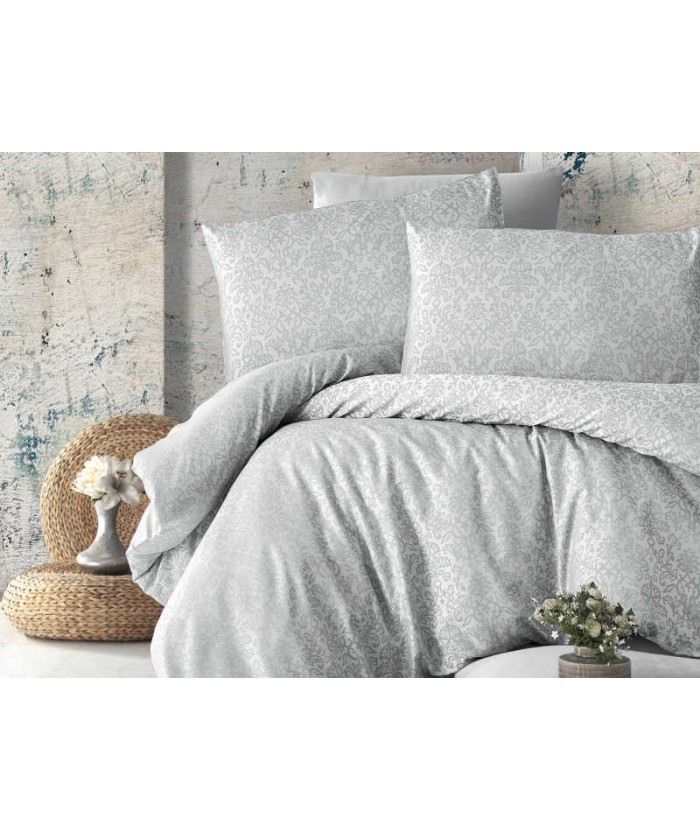 Polska pościel satyna żakardowa 200x220 + 2x70x80 z zamkiem Ninova 1