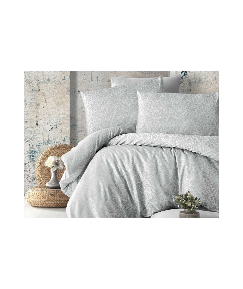 Polska pościel satyna żakardowa 200x220 + 2x70x80 z zamkiem Ninova 1