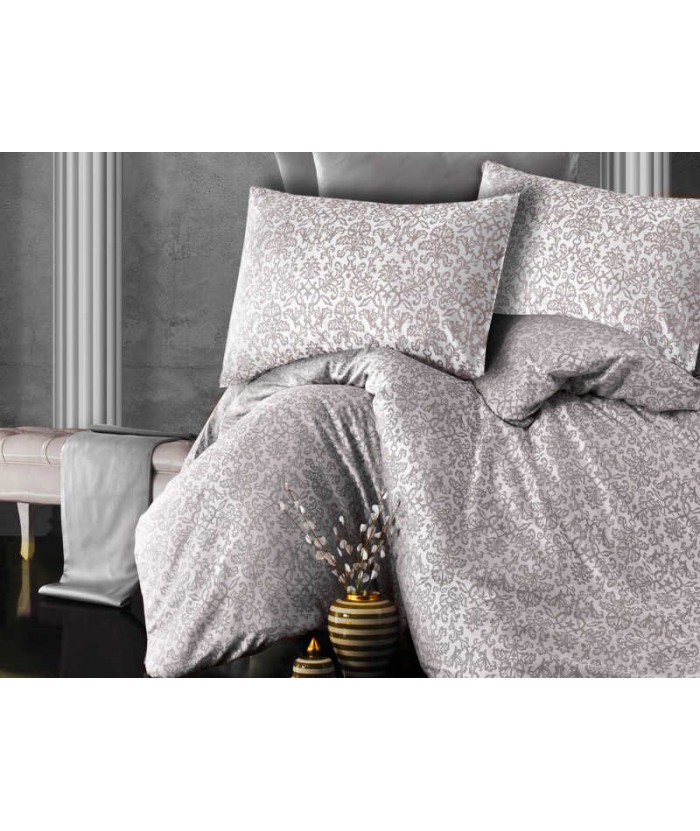 Polska pościel satyna żakardowa 200x220 + 2x70x80 z zamkiem Ninova 2