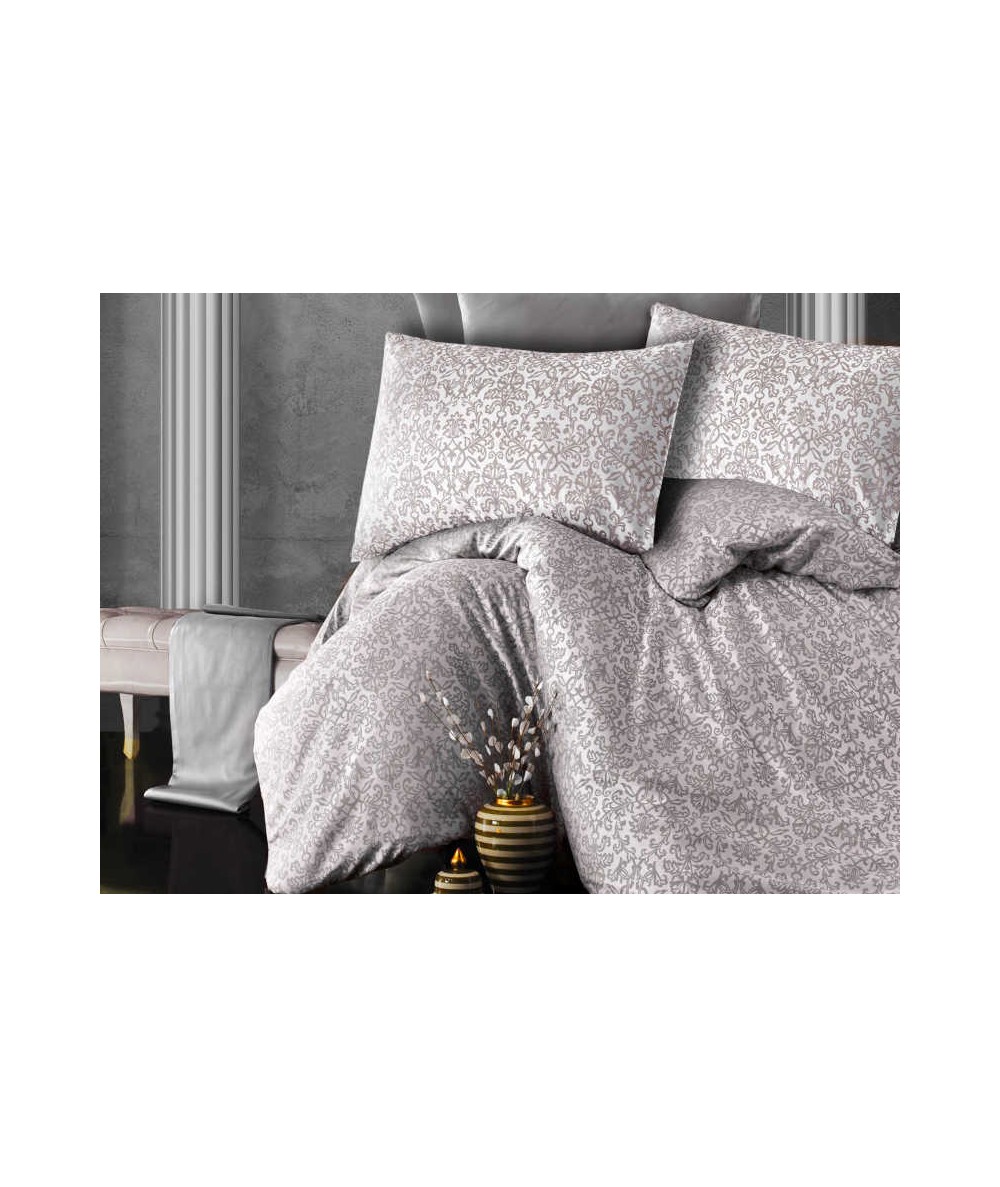 Polska pościel satyna żakardowa 200x220 + 2x70x80 z zamkiem Ninova 2