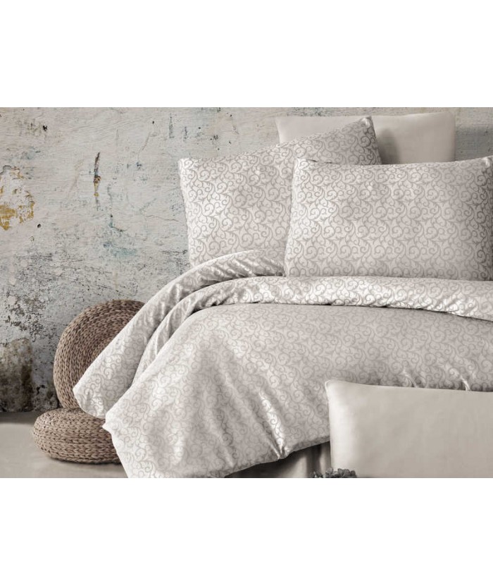 Polska pościel satyna żakardowa 200x220 + 2x70x80 z zamkiem Verda 1
