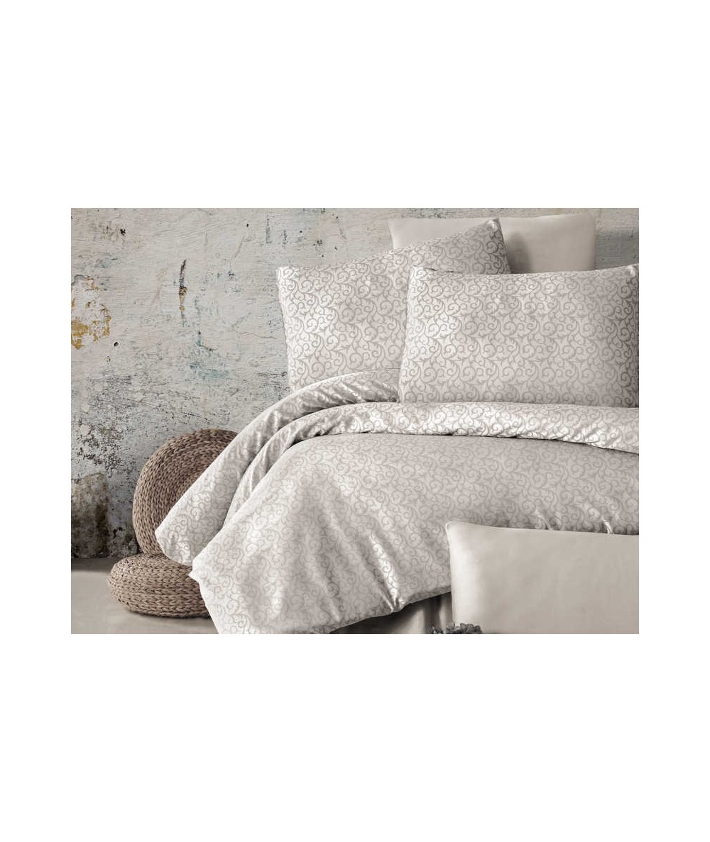 Polska pościel satyna żakardowa 200x220 + 2x70x80 z zamkiem Verda 1