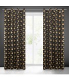 Zasłona zaciemnająca Clara 135x250 czarna/złota