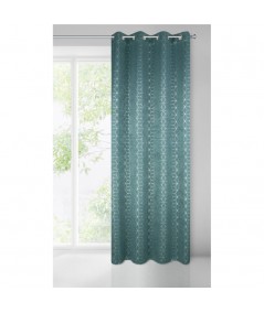 Zasłona zaciemnająca Aina 135x250 turkusowa/srebrna