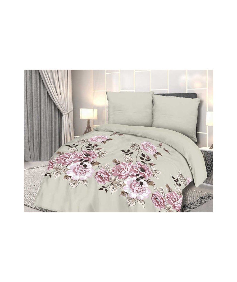 Pościel satyna bawełniana 200x220 + 2x70x80 z zamkiem 91-1