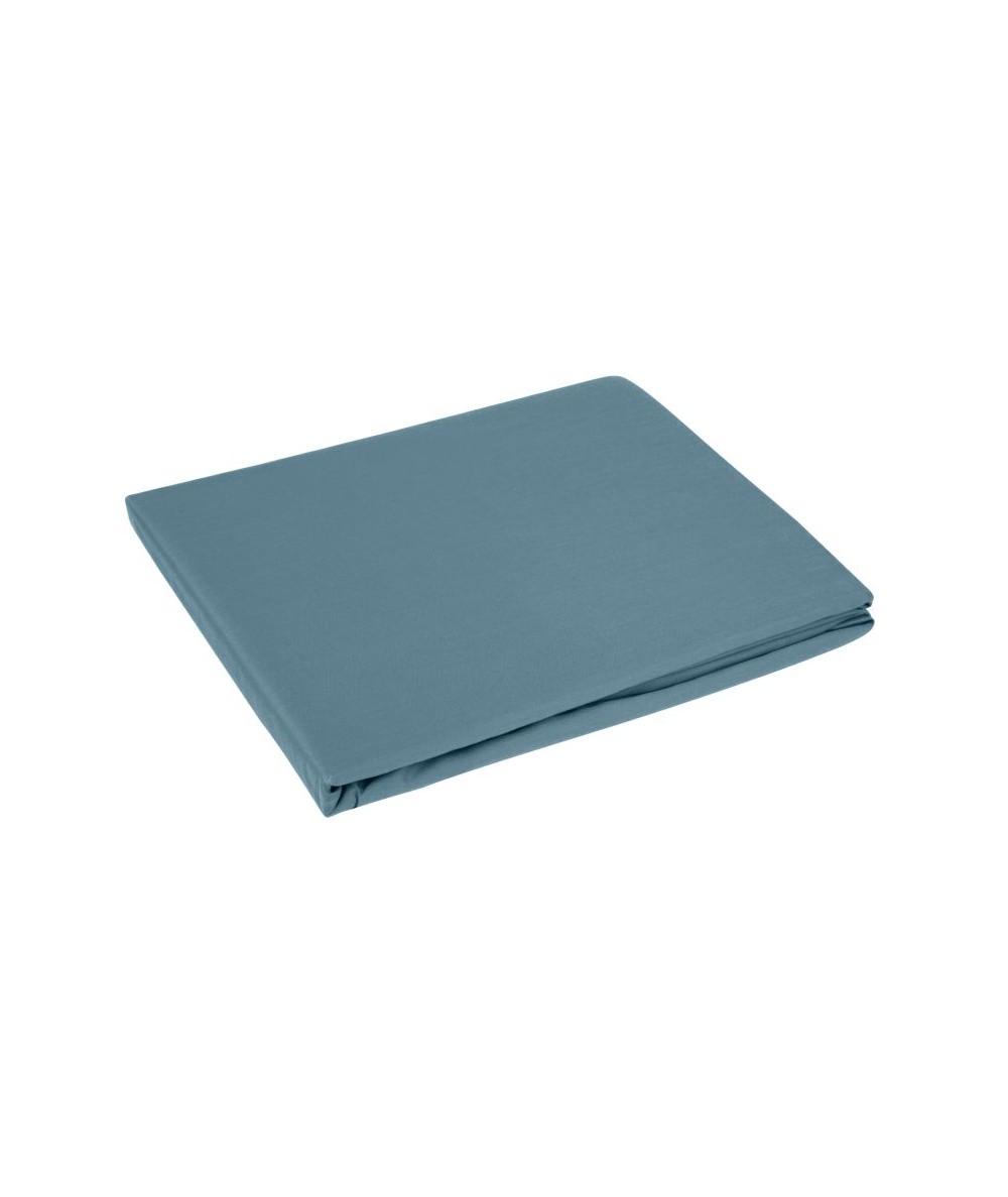 Prześcieradło wysokie satyna bawełniana 180x200x30 z gumką petrol